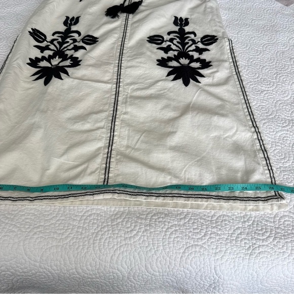 Zara Monochrome Embroidered Long Sleeve Dress - Picture 10 of 12